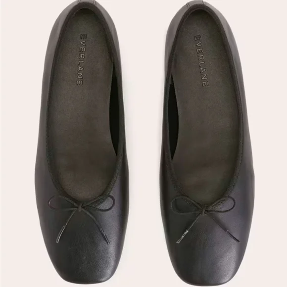 Everlane Italian Leather Day Ballet Flat Black - Picture 4 of 7